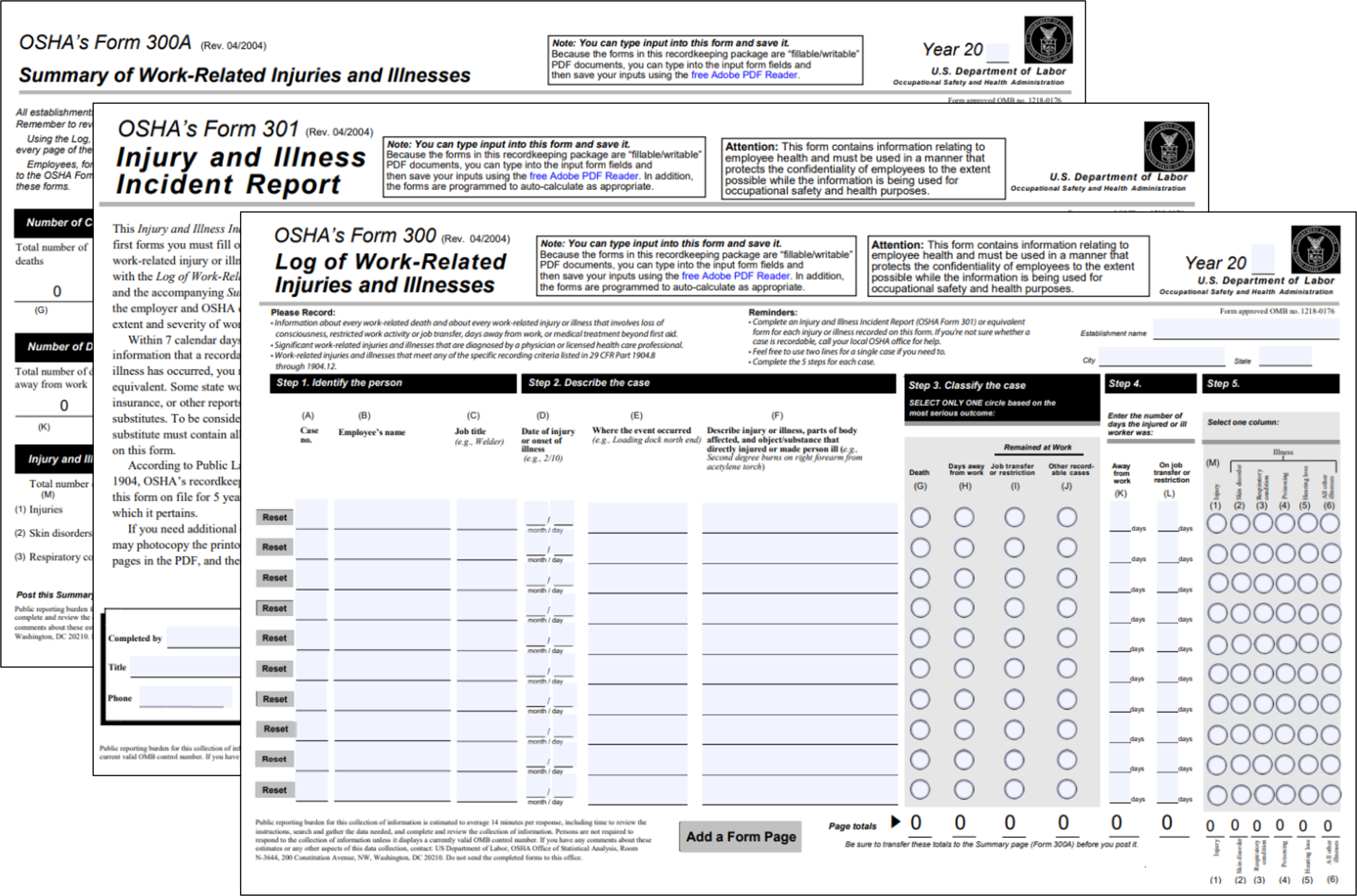 Featured image for “<font color="#282828";>Differences between OSHA Forms 300, 300A, and 301</font>”